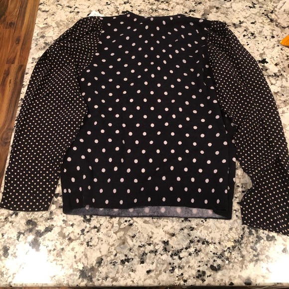 Rebecca Taylor Sweater Wool Silk Polka Dot NWT - Picture 6 of 11